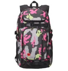 Digital Printing Couple Hiking Camping Hiking Backpack Red