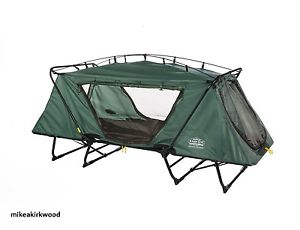 Heavy Duty Elevated Oversize Tent Camping Cot Lounger Chair Rain Fly, Green