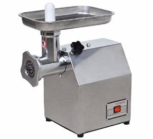 Cherry Queen 1.14HP Electric 4.5 lbs/min Industrial Butcher Steel Meat Grinder w/Blade Plate