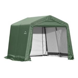 Peak Style Shelter Color: Green, Size: 10' H x 8' W x 24' D