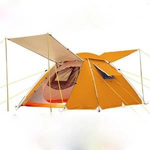 WZH Tent fully automatic Outdoor 3-4 people Double layer camping Sunscreen rainproof Quick opening windproof