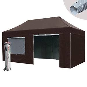 Eurmax Premium 10 X 20 Pop Up Gazebo Canopy Party Tent with Sidewalls,Color|Brown