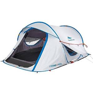 Quechua Waterproof Pop Up Camping Tent 2 Seconds Easy FRESH II, Double Lining