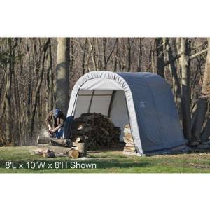 ShelterLogic Ultra Shed - Round Style, 16Ft.L x 10Ft.W x 8Ft.H, Model# 77823