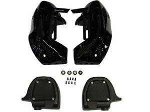 Cherry Queen Black Lower Vented Leg Fairing Glove Box For Harley Road King Tour Electra Glide