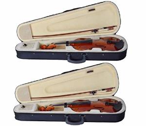 Cherry Queen LOT2~4/4 Full Size Natural Acoustic Violin Fiddle With Case Row Rosin Wood Color