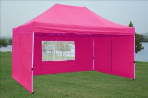 10'x15' Pop up 4 Wall Canopy Party Tent Gazebo EZ Pink - E Model By DELTA Canopies