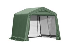 Shelterlogic Outdoor Garage Automotive Boat Car Vehicle Storage Shed 10x8x8 Peak Style Shelter Green Cover