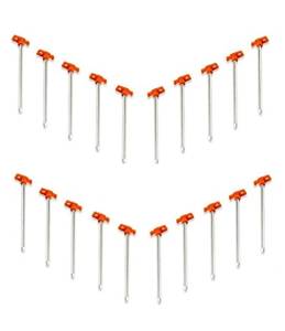 Generic YZ_7**2361**8**YZ_7 10" Meta Duty 10 Tent Canopy Stakes nopy S Impact Steel Peg 1/4" 20 Pc Heavy Duty High I 1/4" Nail High YZ_US7_160510_1058