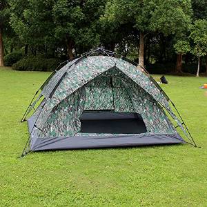 WZH Outdoor tent 4 people double the Digital Camo automatic dual-propose dual-door Wild camping