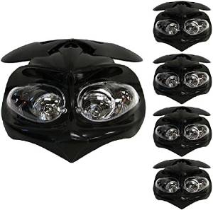 Cherry Queen LOT 20~Black Head Light For Streetfighter Dual Sport Dirtbike Custom Wholesale