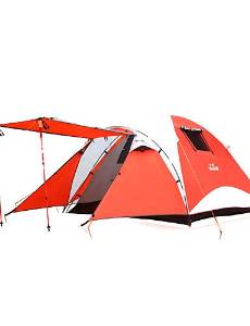 0.5 Hewolf Moistureproof WaterproofPolyester One Room Tent for 3-4 Person 1900 Red/Light Green , red