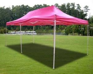 New Pink Deluxe EZ up Canopy Pop Up Tent 20' X 10' Gazebo Sun Shade