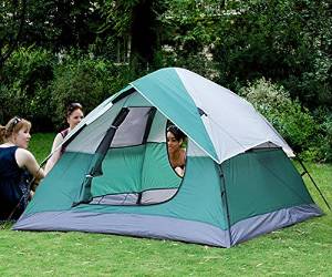 GHP Waterproof & Anti-UV 7.31lbs Green 210D OXford 190T Polyester Automatic Tent