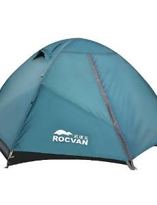 HECHAI_ ROCVAN 3 Season A092B 2 Person Single Layer Tear Resistant Aluminum Pole Camping Tent