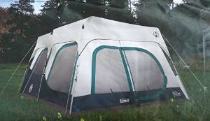 Coleman Instant 10 Person Cabin Tent with Rain Fly 2 Rooms 6 Ft 4 In Center Height