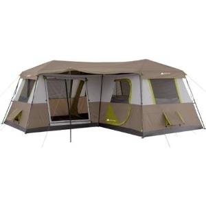 Ozark Trail, 16' X 16' Instant Cabin Tent, Sleeps 12 Persons in Green Color