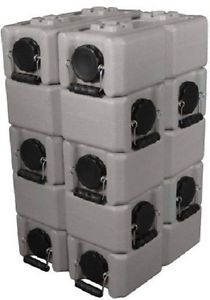 10 WaterBrick Tan Stackable Water Food Ammo Storage Containers with Free Spigot