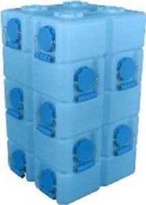 10 WaterBrick Stackable Water Food Ammo Storage Containers with Free Spigot