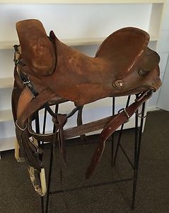 Salisbury Saddle Bronc Saddle 16 1/2" Seat Colorado Pro Rodeo Bucking Horse PRCA