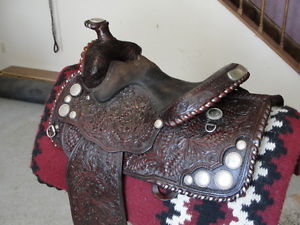 15" BILLY ROYAL WESTERN SILVER SHOW PLEASURE SADDLE