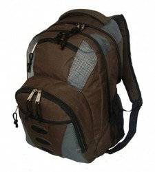 DDI - 600D Polyester Backpack 16.5"x11.5"x6.5", Brown/Gray. (Cases of 24 items)