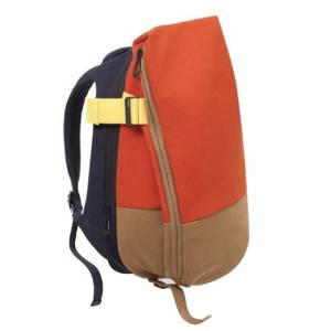 Cote&Ciel Isar Twin Touch Canvas Backpack - Atlantic Blue/Orange