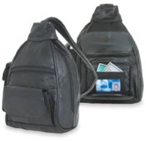 DDI 1473941 Ladies Leather Backpack - Black