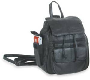 DDI 1473942 Ladies Leather Backpack - Black