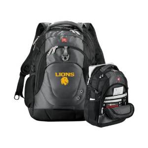 Texas A&M Commerce Wenger Swiss Army Tech Charcoal Compu Backpack 'Stacked Lions with Head'