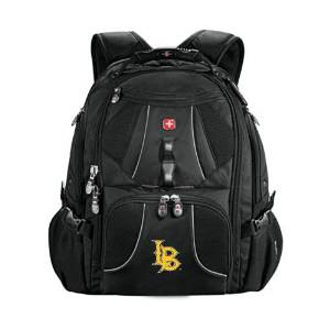 Long Beach State Wenger Swiss Army Mega Black Compu Backpack 'Interlocking LB'