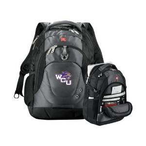 Western Carolina Wenger Swiss Army Tech Charcoal Compu Backpack 'WCU w/Head'