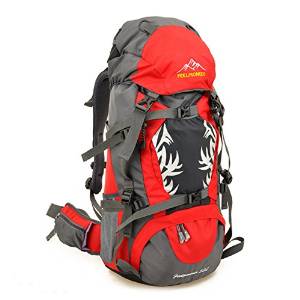 50L Camping Hiking Traveling Mountaineering Backpack -Color: Red