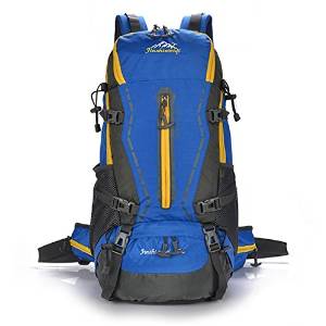 45L Tactical Camping Hiking Traveling Mountaineering Backpack -Color: Blue