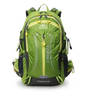 Men's and Women's Outdoor Sports Backpack Torn Hiking Backpack Backpack Travel 40 L Fruit Green