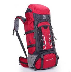 Outdoor Climbing Package Hiking Backpack 60 L Rainproof Waterproofing Red Mass Sports Bag