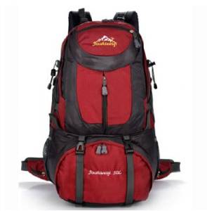 Outdoor Backpack Backpack Bags for Men and Women 50 L Multifunctional Backpack Hiking Backpack Belt Red Bearing System