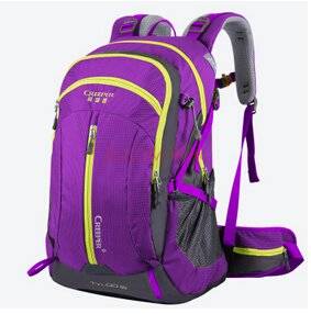 Outdoor Backpack L50l 40 Men and Women Outdoor Climbing Package Travel Backpack Shoulders Baohu Outsourcing Purple 50 L