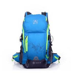 Tourist Travel Backpack Waterproof Outdoor Hiking Backpack Mountaineering Backpack Fashionable Backpack Blue