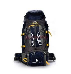 The New Sports Outdoor Bag Mountaineering Bag Men and Women Backpack Large Capacity Bag 55 L Sapphire