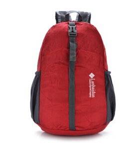 The Fashion Leisure Sports Bag Ultrathin Folding Bag Backpack Travelling Baochao Light Backpack Backpack Backpack Waterproof Skin Red 20-35 L Travel Bag Men and Women