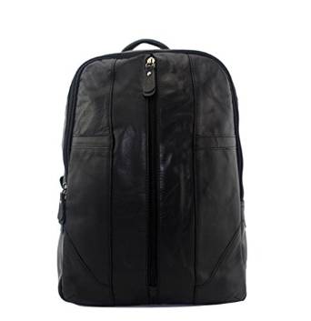 Genuine Leather Stylish Backpack Campus Style College Backpack Black