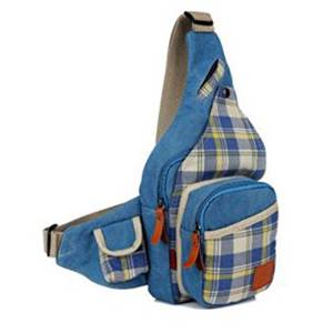 Cross Body Bag Outdoor Sling Bag Chest Pack with Adjustable Shoulder Blue