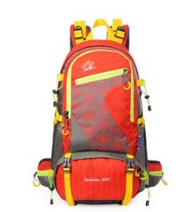 Sport Climbing Package Waterproof Hiking Backpack Backpack 45 L Send Rain Cover Orange