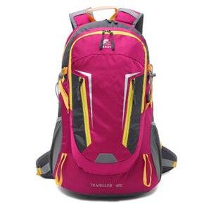 The Spring New Backpack Outdoor Travel Mountaineering Backpack Hob Movement Waterproof Backpack 40 L Mei Red