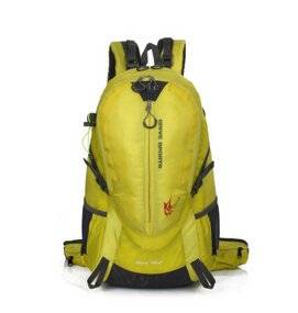 Outdoor Professional Mountaineering Bag Camping Trip Hiking Backpack Cycling Sport Backpack Multi-function Backpacking 50 L Large Yellow Men and Women