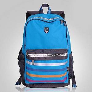 Unisex Student Fashion Leisure Backpack , Blue