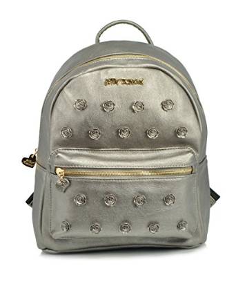 Betsey Johnson Smell the Roses Small Backpack, Pewter