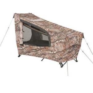 Ozark Trail Polyester/Steel Instant Tent Cot with Realtree AP Camo Rainfly, Sleeps 1