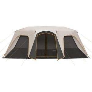 Bushnell 12 Person Instant Cabin Tent with 4 Chairs and 2 Sleeping Bags Value Bundle